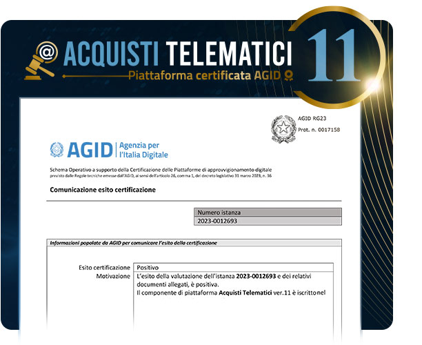 piattaforma certificata agid acquisti telematici
