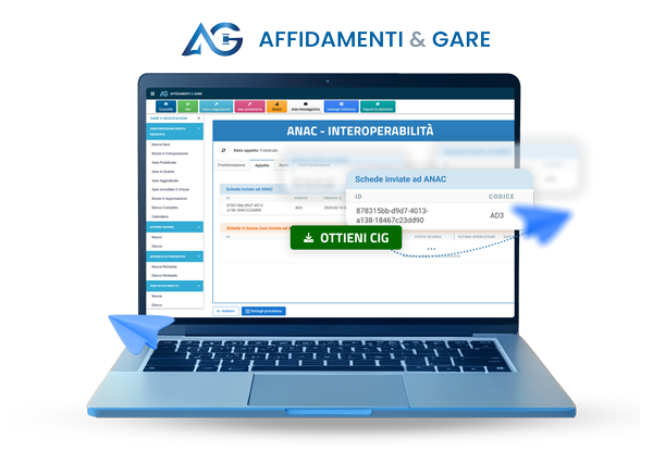 Caratteristiche piattaforma anteprima mockup Affidamenti e Gare
