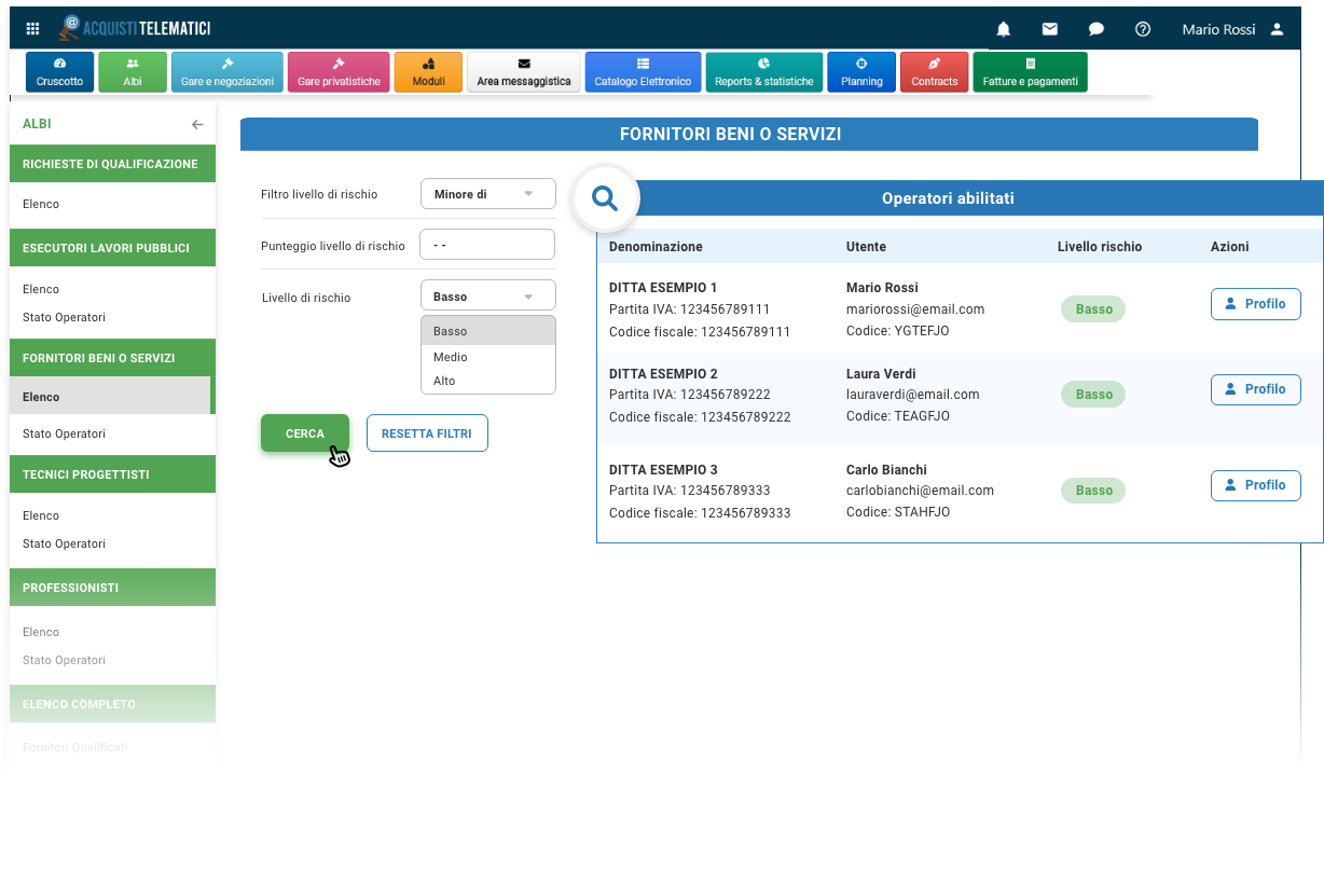 mockup Vendor Rating