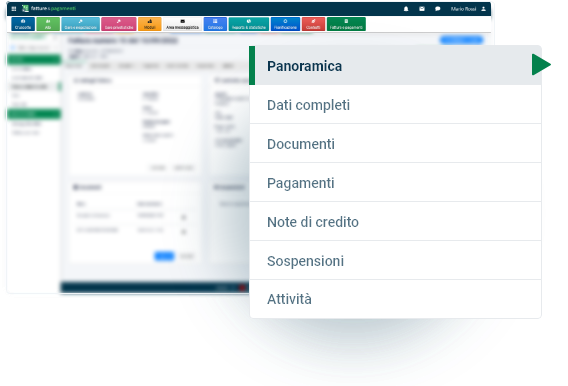 Cruscotto software fatture e pagamenti pubblica amministrazione