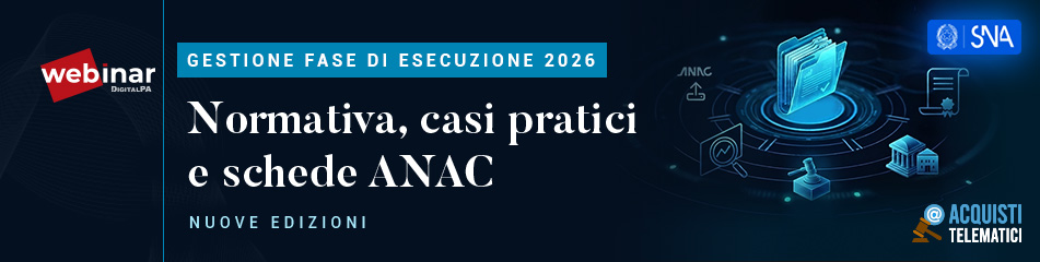 Gestione della fase di esecuzione 2026: aperte le iscrizioni ai corsi webinar di ottobre e novembre