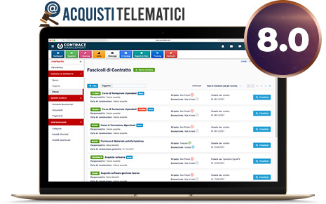 mockup laptop di gestione ed esecuzione contratto su acquisti telematici 8.0 